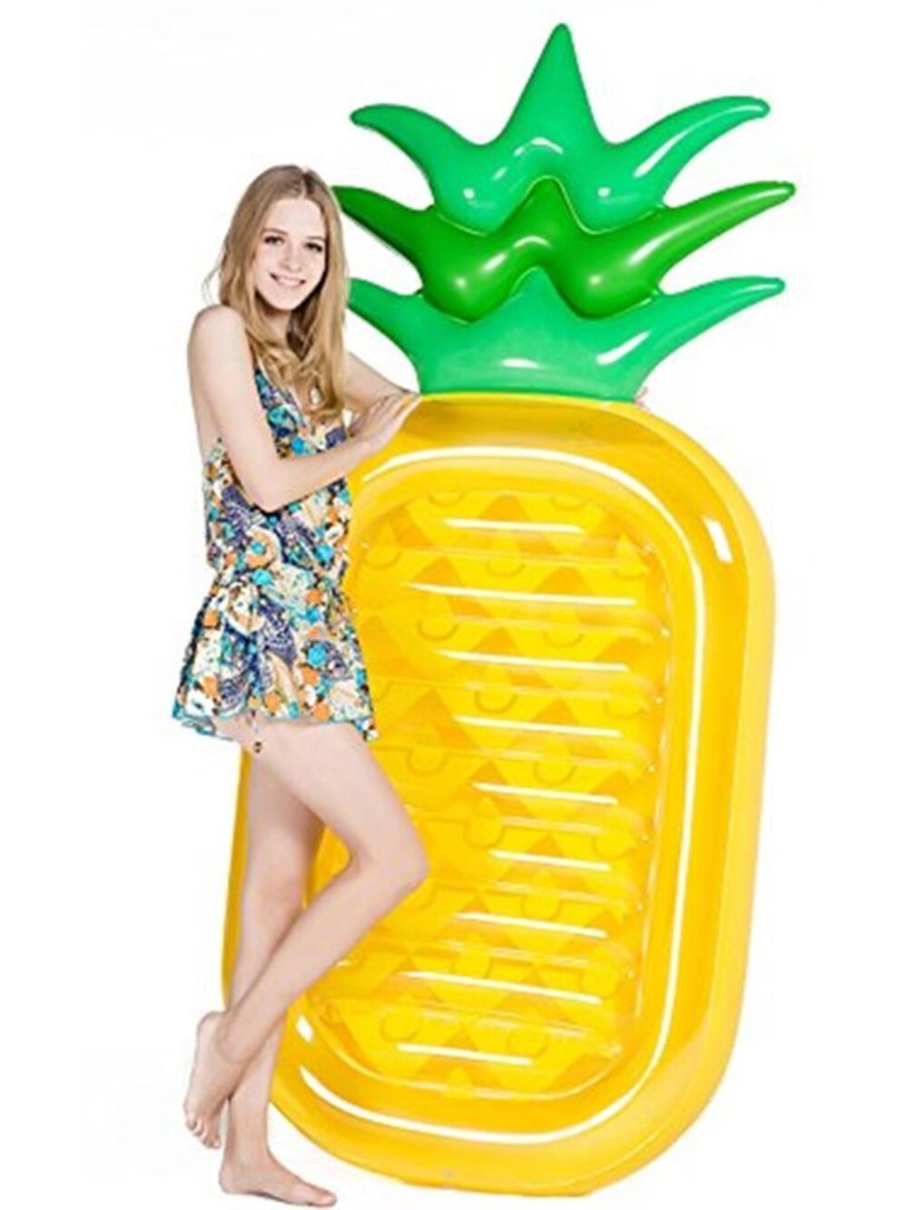 Pineapple Pool Float Giant Inflatable Raft Lounger Adult Summer Pool Party 76"